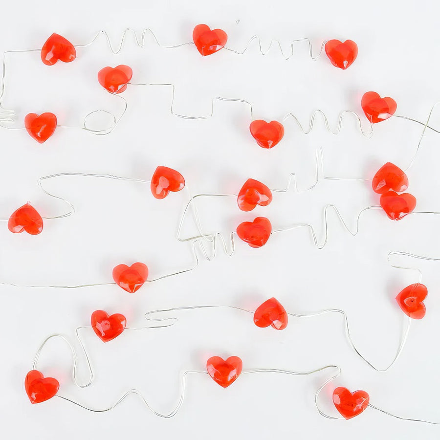 Roomtery Little Red Hearts Fairy String Lights