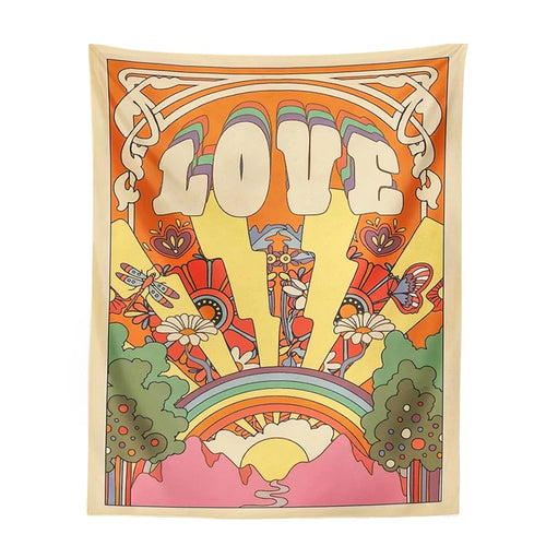 Roomtery LOVE 70s Style Tapestry