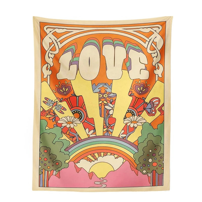 Roomtery LOVE 70s Style Tapestry