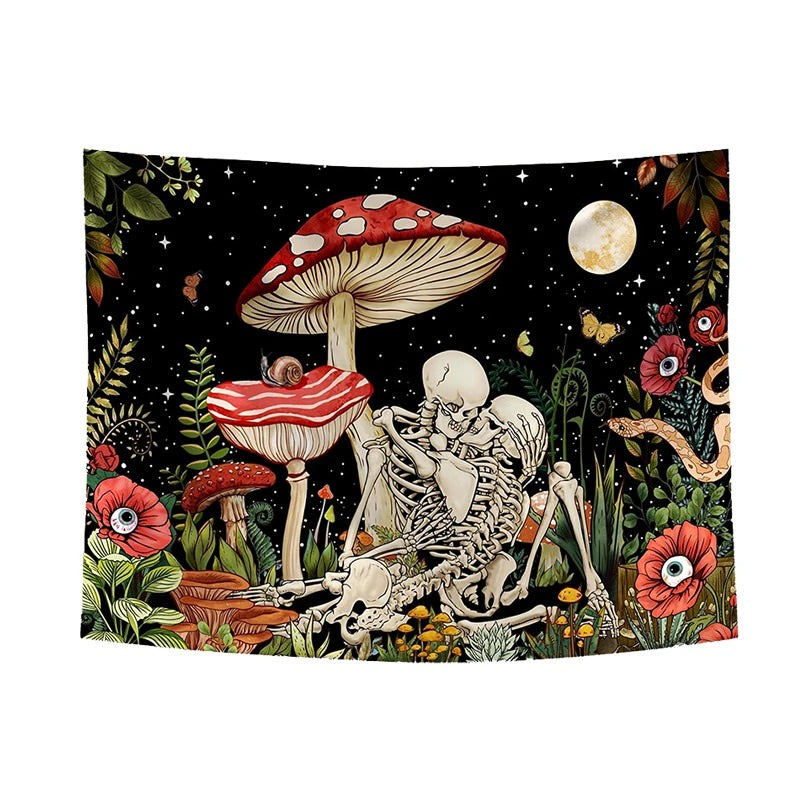 Roomtery Love in Mushroom Forest Tapestry