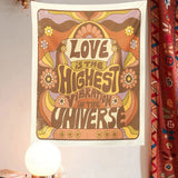 Roomtery Love is Highest Vibration Tapestry, view 2