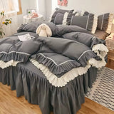Roomtery Lush Ruffled Coquette Aesthetic Bedding Set, view 5