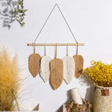 Roomtery Macrame Feather Boho Wall Hanging Decor, view 5