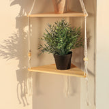 Roomtery Macrame Hanging Corner Shelf, view 4