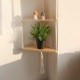 Roomtery Macrame Hanging Corner Shelf, view 5