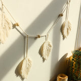 Roomtery Macrame Leaf Tassels Wall Hanging Decor, view 2