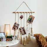Roomtery Macrame Wall Hanging Photo Display, view 2