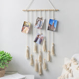 Roomtery Macrame Wall Hanging Photo Display, view 5