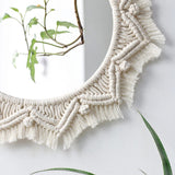 Roomtery Macrame Wall Hanging Round Mirror, view 3