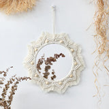 Roomtery Macrame Wall Hanging Round Mirror, view 4