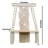 Roomtery Macrame Wall Hanging Shelf, view 3
