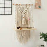 Roomtery Macrame Wall Hanging Shelf, view 4