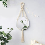 Roomtery Macrame Wall Hanging Simple Mirror, view 2