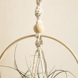 Roomtery Macrame Wooden Circle Plant Hanger, view 4