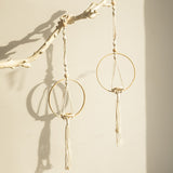 Roomtery Macrame Wooden Circle Plant Hanger, view 5