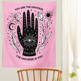 Roomtery Magic Hand Pink Tapestry, view 2