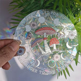 Roomtery Magic Mushrooms Sun Catcher Stickers, view 3