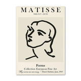 Roomtery Matisse Outline Canvas Posters, view 3