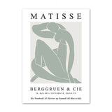 Roomtery Matisse Sage Green Canvas Posters, view 4