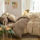 Roomtery Mini Plaid Print Pastel Bedding Set, view 3