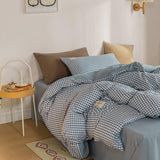 Roomtery Mini Plaid Print Pastel Bedding Set, view 5