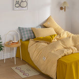 Roomtery Mini Plaid Print Pastel Bedding Set, view 6