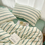 Roomtery Minimalist Green Striped Sage Bedding Set, view 2