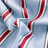 Roomtery Minimalist Red Striped Light Blue Bedding Set, view 3