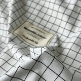 Roomtery Minimalist White Grid Bedding Set, view 2