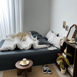Roomtery Minimalist White Grid Bedding Set, view 4
