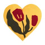 Roomtery Modern Flowers Tufted Heart Shaped Pillow, view 4
