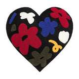 Roomtery Modern Flowers Tufted Heart Shaped Pillow, view 5
