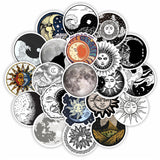 Roomtery Monochrome Sun & Moon Sticker Pack, view 2
