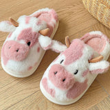 Roomtery Moo Plush Cow Slippers, view 3