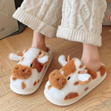 Roomtery Moo Plush Cow Slippers, view 6