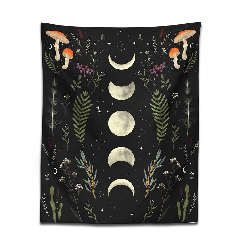 Roomtery Moon Garden Mushrooms Tapestry