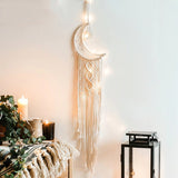 Roomtery Moon Macrame Dreamcatcher, view 2