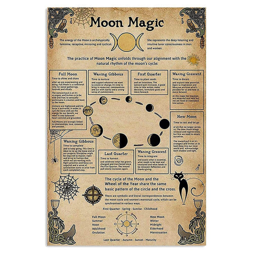 Roomtery Moon Magic Vintage Poster