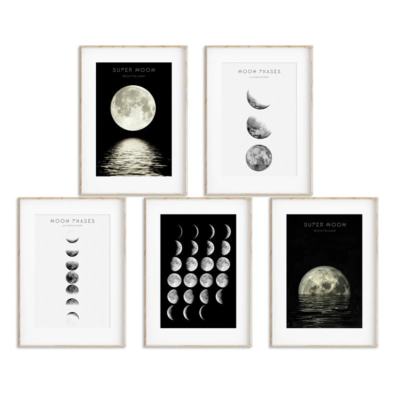 Roomtery Moon Phases Canvas Posters
