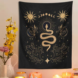 Roomtery Moon Phases Snake Tapestry, view 3