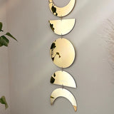 Roomtery Moon Phases Wall Mirror Decor, view 2