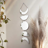 Roomtery Moon Phases Wall Mirror Decor, view 3