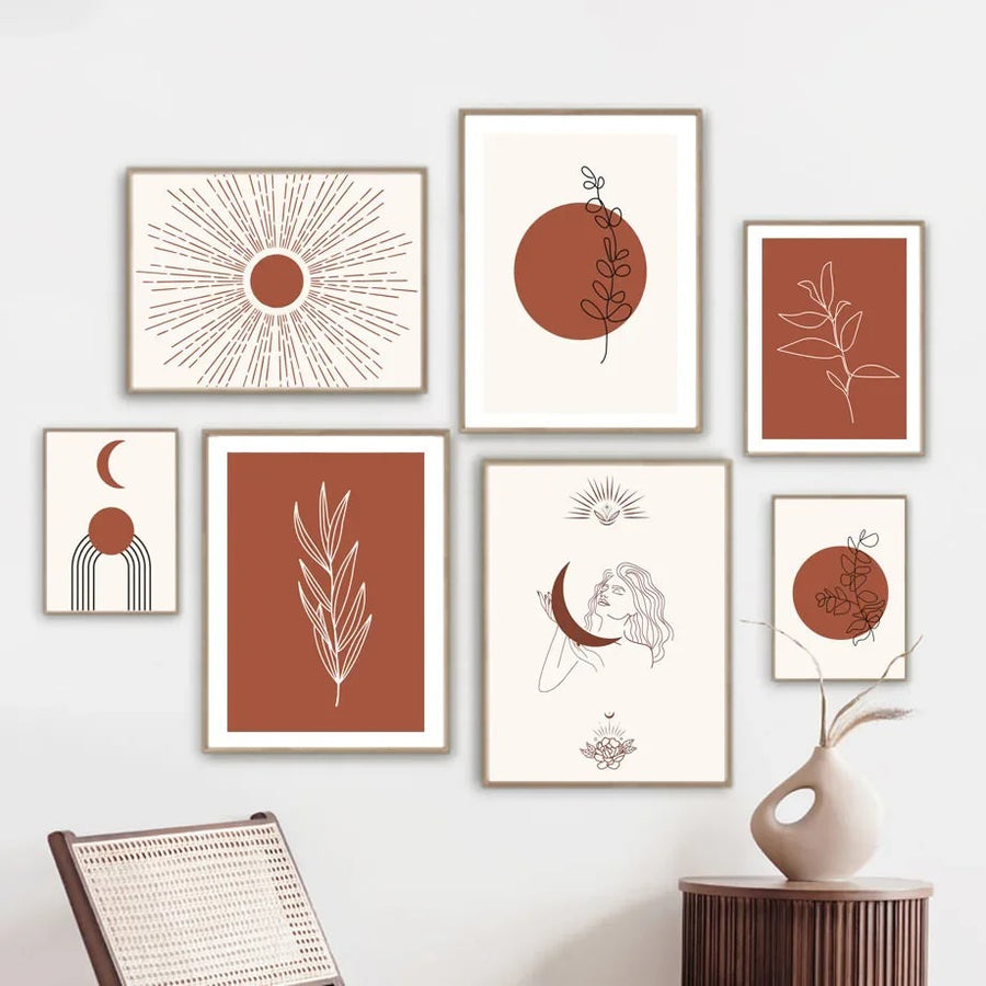 Roomtery Moongirl Boho Aesthetic Canvas Posters