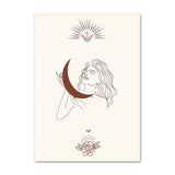 Roomtery Moongirl Boho Aesthetic Canvas Posters, view 5