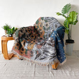 Roomtery Mountain Flowers Woven Throw Blanket, view 2
