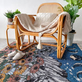 Roomtery Mountain Flowers Woven Throw Blanket, view 4