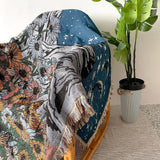 Roomtery Mountain Flowers Woven Throw Blanket, view 5