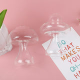 Roomtery Mushroom Shaped Clear Glass Vase, view 3