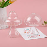 Roomtery Mushroom Shaped Clear Glass Vase, view 4