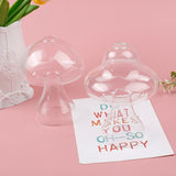 Roomtery Mushroom Shaped Clear Glass Vase, view 5